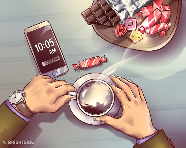 Nếu bạn muốn ăn bánh quy và socola thì chỉ cần ăn 1 cái thay vì 3 hoặc 5 cái và bạn nên ăn vào buổi sáng để có đủ thời gian đốt cháy tất cả calo trong ngày.