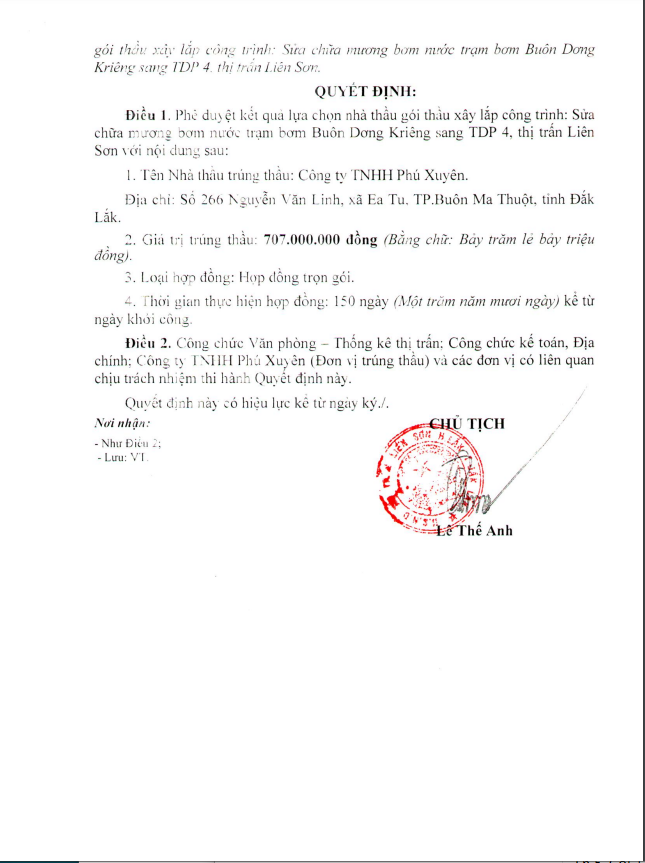 Đắk Lắk: Cty Phú Xuyên 1 ngày trúng 4 gói thầu tại Buôn Đôn - Hình 2 Dak Lak: Cty Phu Xuyen 1 ngay trung 4 goi thau tai Buon Don-Hinh-2