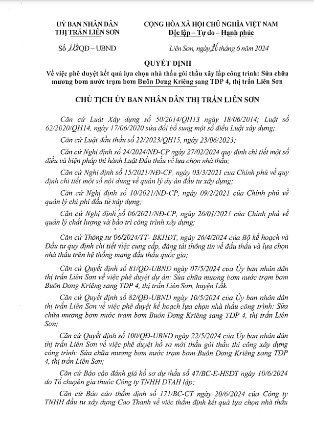 Đắk Lắk: Cty Phú Xuyên 1 ngày trúng 4 gói thầu tại Buôn Đôn Dak Lak: Cty Phu Xuyen 1 ngay trung 4 goi thau tai Buon Don