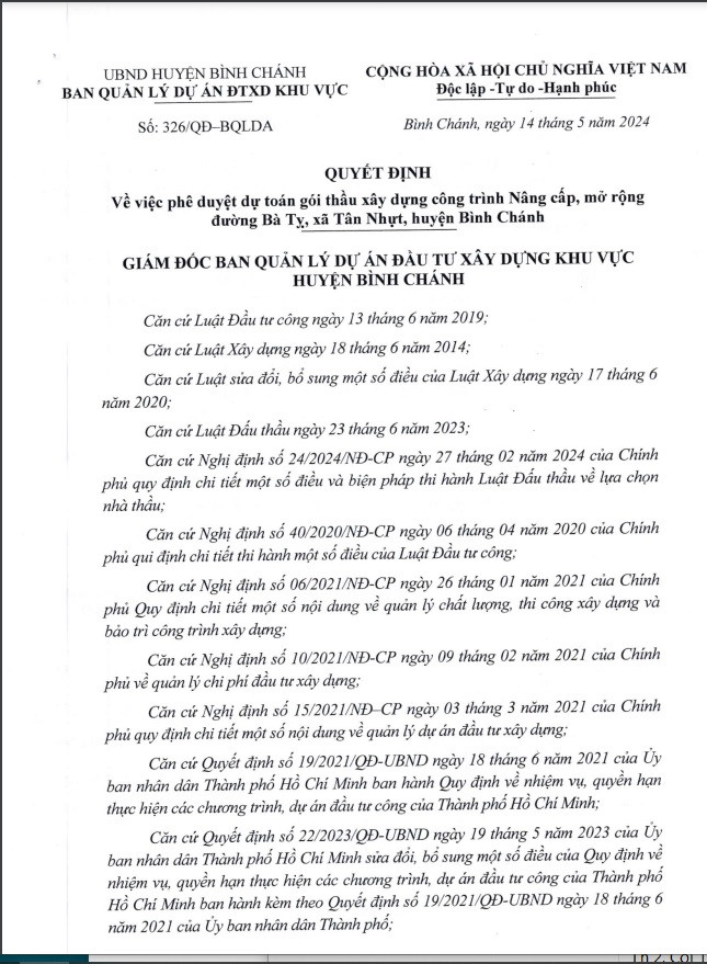 TP HCM: Ai sẽ thực hiện nâng cấp đường Bà Tỵ ở Bình Chánh? - Hình 2 TP HCM: Ai se thuc hien nang cap duong Ba Ty o Binh Chanh?-Hinh-2