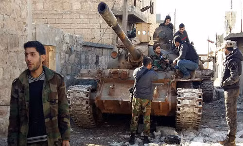 Binh sĩ quân đội Syria tại một khu vực ở tỉnh Aleppo ngày 2/2/2016.