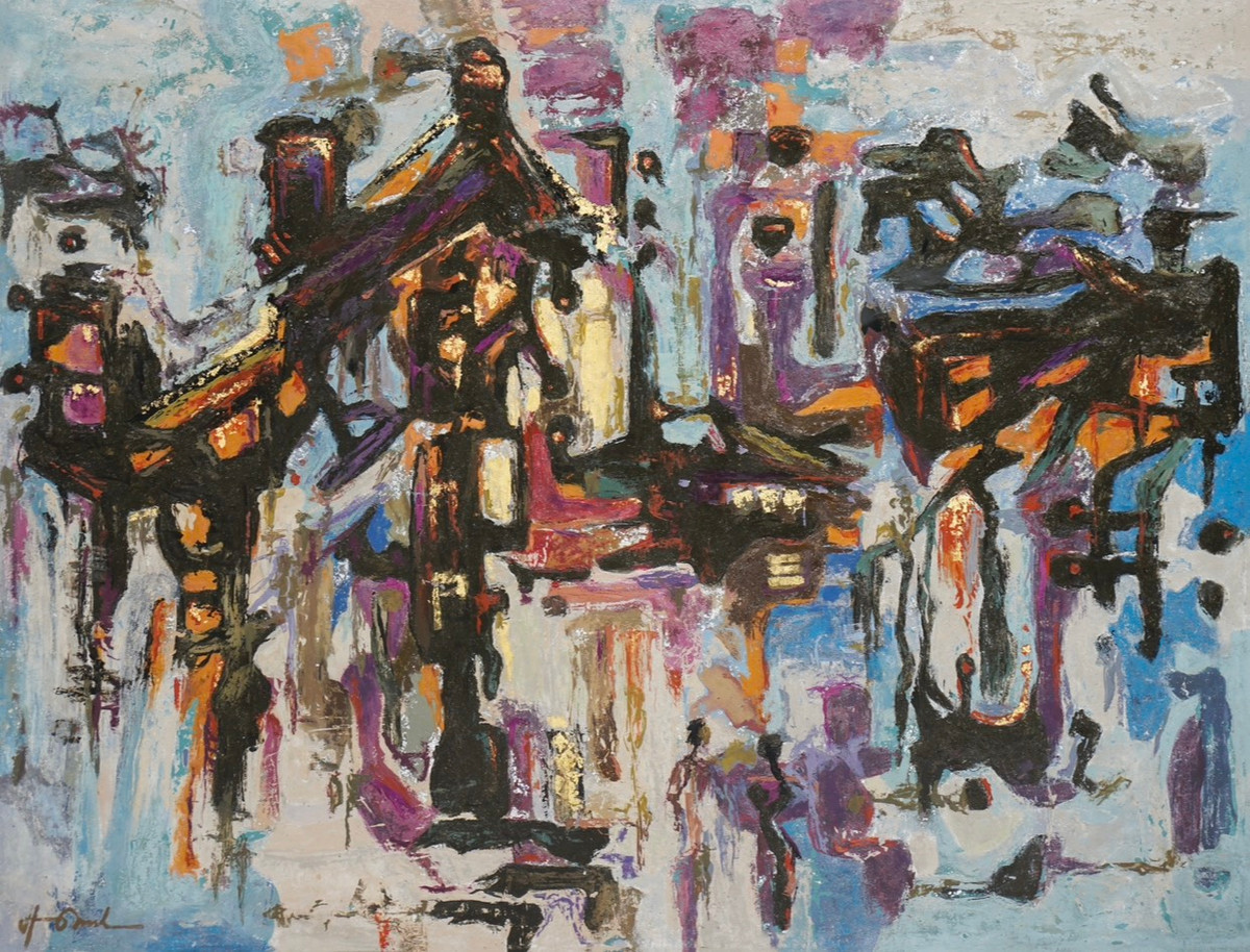 Nhận xét về series tranh triển lãm của hoạ sỹ Hoàng Định, nhà thơ, nhà phê bình Đặng Thân viết: “Các tranh phong khí (atmospheric landscape) mới của họa sỹ nằm giữa ranh giới của biểu tượng và trừu tượng. Hà Nội hiện ra trong tranh anh không còn là những “cảnh sắc hiền hiện” mà ở đây là những “tín hiệu thị giác” quyến rũ đầy mộng mị được phóng chiếu từ con mắt siêu thực trừu tượng thật nhuần nhuyễn”.