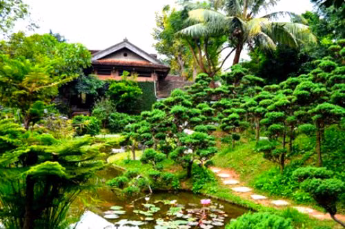 Nhà báo Sử Trường Sơn cho biết ông bắt đầu xây dựng khu vườn từ năm 1989 và hoàn thành vào năm 1992, nhưng để tạo nên vẻ độc đáo cho thế giới cây cỏ này là cả quá trình anh say mê sưu tầm, chọn lọc không ngừng nghỉ hàng chục năm, đến tận ngày hôm nay. Ảnh: Người lao động.