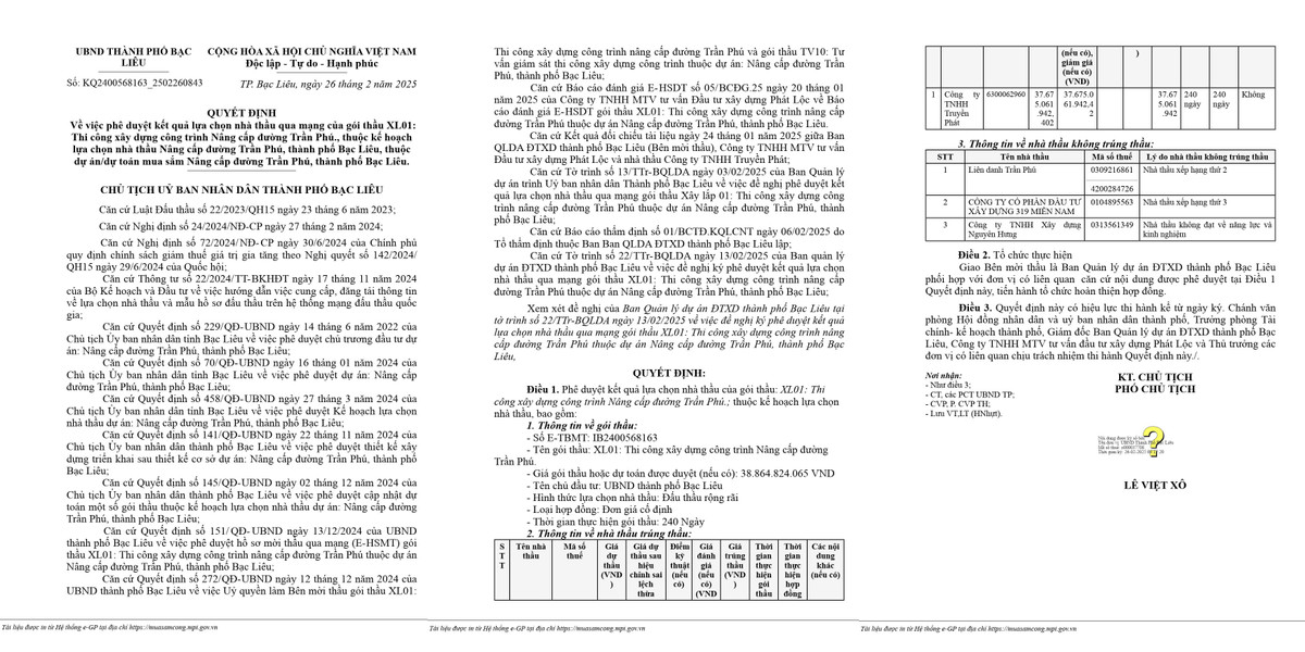 Bạc Liêu: Gói thầu nâng cấp đường Trần Phú hơn 37 tỷ về tay Cty Truyền Phát - Hình 2 Bac Lieu: Goi thau nang cap duong Tran Phu hon 37 ty ve tay Cty Truyen Phat-Hinh-2
