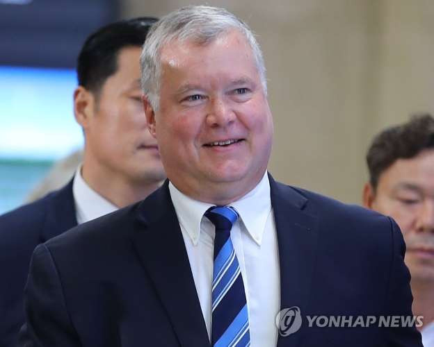 Hồi tháng 8/2018, Ngoại trưởng Mỹ Mike Pompeo đã công bố bổ nhiệm ông Stephen Biegun làm Đặc phái viên Mỹ về Triều Tiên. Ảnh: Yonhap.