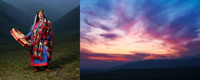 Thầy mo Vyacheslav là người Telengit, người bản địa Nam Altai. Ông là con cháu trong một dòng dõi chuyên làm thầy mo.