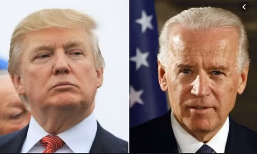 Theo thư tố cáo, ông Trump được cho đã gây áp lực buộc Tổng thống Ukraine Volodymyr Zelensky điều tra cựu Phó Tổng thống Joe Biden (phải), người được cho là ứng viên hàng đầu đại diện cho Đảng Dân chủ tham gia cuộc đua vào Nhà Trắng năm 2020, và con trai ông. Ảnh: CNN. 