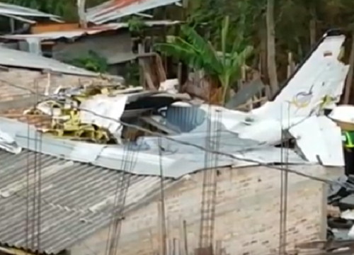 Được biết, chiếc phi cơ gặp nạn khi đang trên hành trình từ Popayan tới Lopez de Micay. Ảnh chụp màn hình.