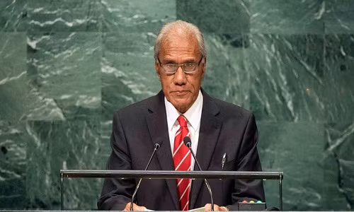 Ngày 12/9, Thủ tướng Tonga Akilisi Pohiva đã qua đời tại bệnh viện ở Auckland, một ngày sau khi ông được đưa từ đảo quốc Tonga tới New Zealand để điều trị do biến chứng của bệnh viêm phổi và bệnh gan. Ảnh: UN.