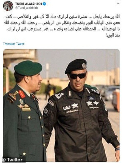 Ông al-Fagham tử vong sau khi được đưa và bệnh viện vì vết thương quá nặng. Hiện, một cuộc điều tra đang được tiến hành. Ảnh: Twitter.