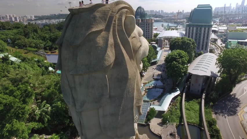 Chi phí ban đầu xây dựng bức tượng Merlion này lên tới 8 triệu đô la Singapore. Ảnh: SS.