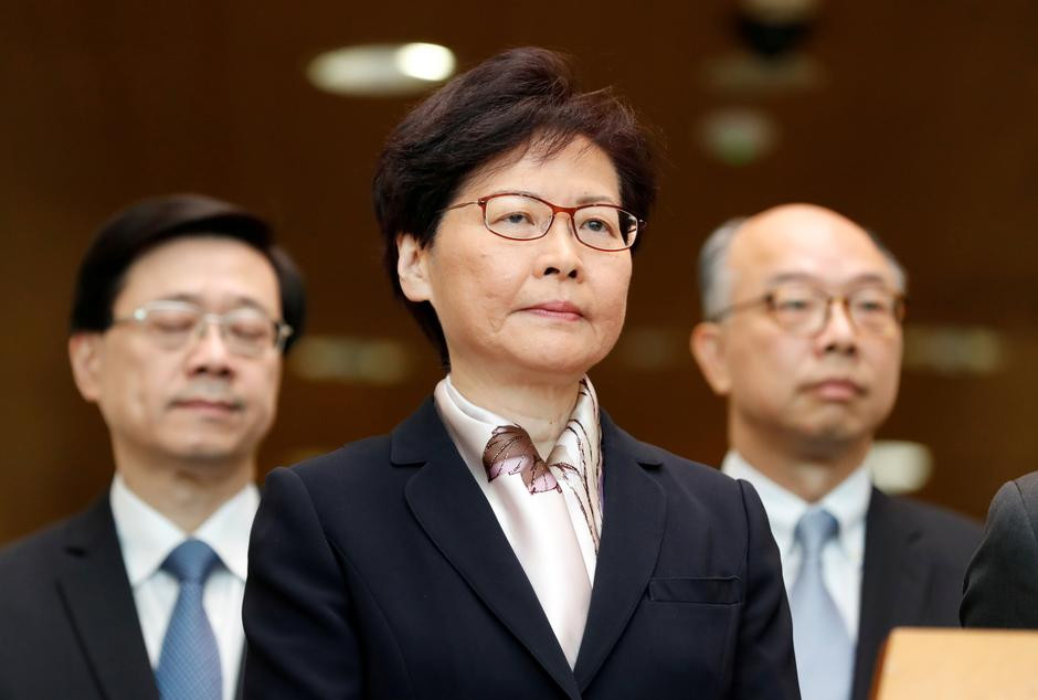 Chiều 4/9, hãng thông tấn Reuters đưa tin, Đặc khu trưởng Hong Kong Carrie Lam đã thông báo chính thức rút lại dự luật dẫn độ, sau cuộc khủng hoảng kéo dài gần 3 tháng qua. Ảnh: Reuters.