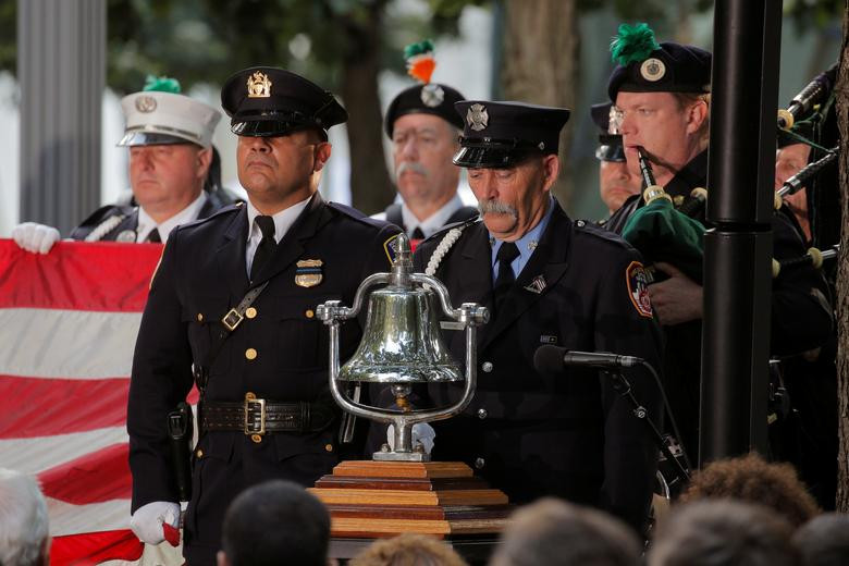 Tiếng chuông vang lên trong buổi lễ tưởng niệm ở Manhattan, New York, ngày 11/9.