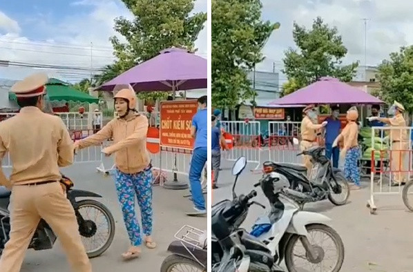  Người phụ nữ không mang khẩu trang còn chống đối: Trưa 2/8, Nguyễn Thị Thục (49 tuổi, ngụ TP.Tây Ninh) không mang khẩu trang, liên tục có hành vi chống đối quyết liệt, chửi bởi, tấn công vào lực lượng làm nhiệm vụ tại chốt kiểm soát phòng chống dịch ở huyện Dương Minh Châu (Tây Ninh) Gia đình bà Thục đến bảo lãnh và xuất trình giấy ra viện của người này do Bệnh viện Tâm thần cấp. 