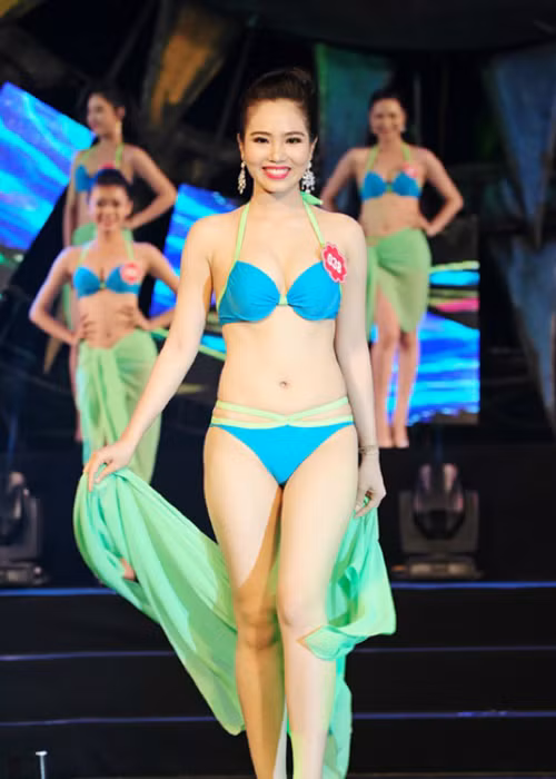 Một ứng cử viên sáng giá khác của cuộc thi Hoa hậu Biển Việt Nam 2016 là Dương Kim Ánh. Người đẹp sinh năm 1992, đến từ Vĩnh Long. (Ảnh: VTV) 