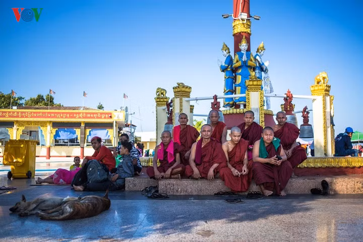 Myanmar dành cho các ngôi chùa quỹ đất khổng lồ. Người dân mọi nơi có thể đến đây nằm, ngồi, nghỉ, chơi thoải mái. Đặc biệt, người Myanmar không ăn thịt chó và chó hoang chạy đầy đường nhưng rất hiền lành.
