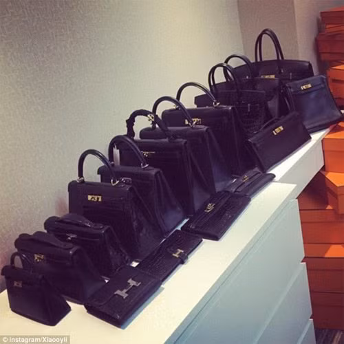 Bộ sưu tập hàng hiệu của một tiểu thư chuộng màu đen.