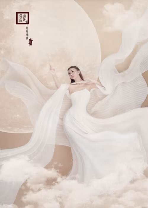 Nhan sắc lẫn thần thái của Phương Oanh trong tạo hình Hằng Nga nhận được nhiều lời khen ngợi. Ảnh: VTV