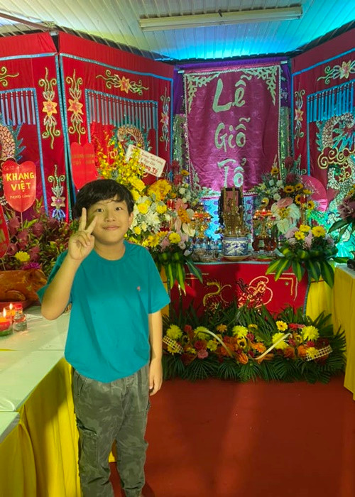 Diễn viên nhí Trường Phú được gia đình ủng hộ hoạt động nghệ thuật ngay từ nhỏ. Ảnh: FBNV