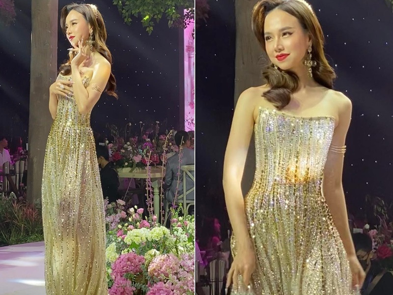 Dù trong ảnh qua chỉnh sửa hay chụp lén, nhan sắc của Đinh Ngọc Diệp vẫn rạng rỡ. Ảnh: Phụ nữ Việt Nam