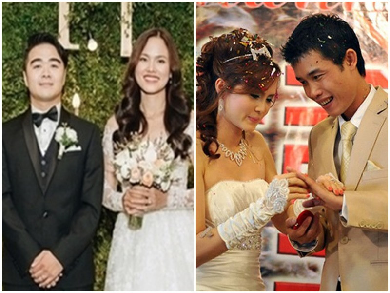 1 năm là quãng thời gian hôn nhân của Hiệp Gà - Thu Trang, Ưng Đại Vệ và vợ cũ, Thu Quỳnh - Chí Nhân, Tuyết Lan - doanh nhân Phan Tâm. Ảnh: VTC, VTV.