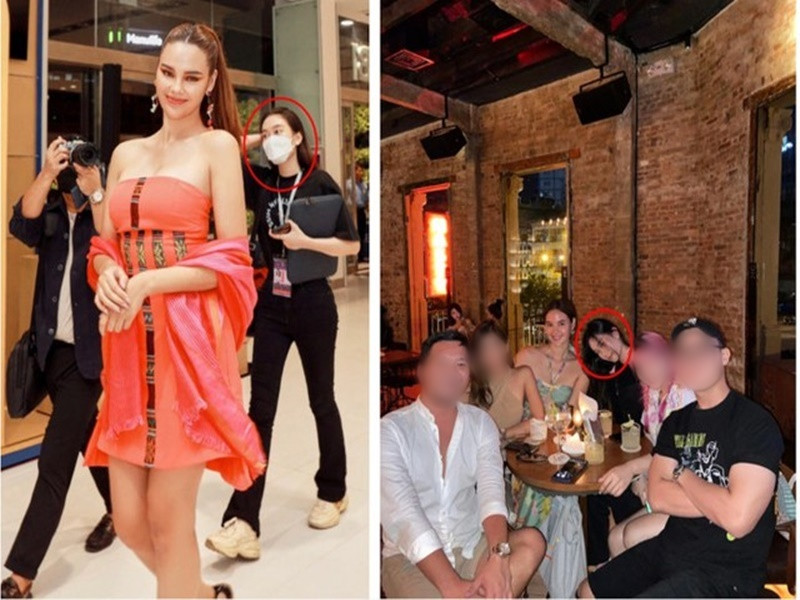 Tháng 6/2022, Ban Mai làm trợ lý kiêm phiên dịch cho Hoa hậu Hoàn vũ Thế giới 2018 Catriona Gray. Ảnh: Giadinhnet