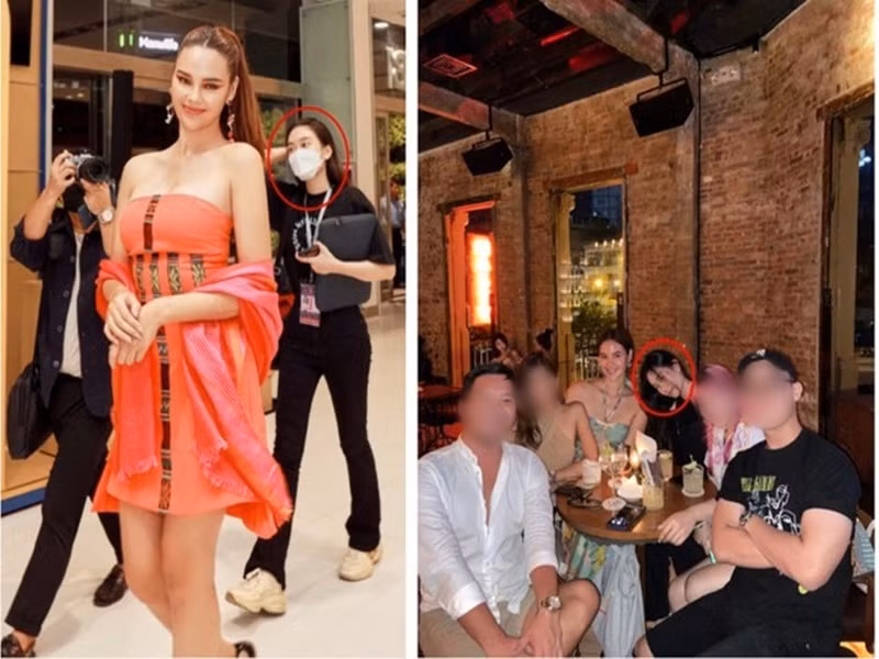 Tháng 6/2022, Ban Mai làm trợ lý kiêm phiên dịch cho Hoa hậu Hoàn vũ Thế giới 2018 Catriona Gray. Ảnh: Giadinhnet