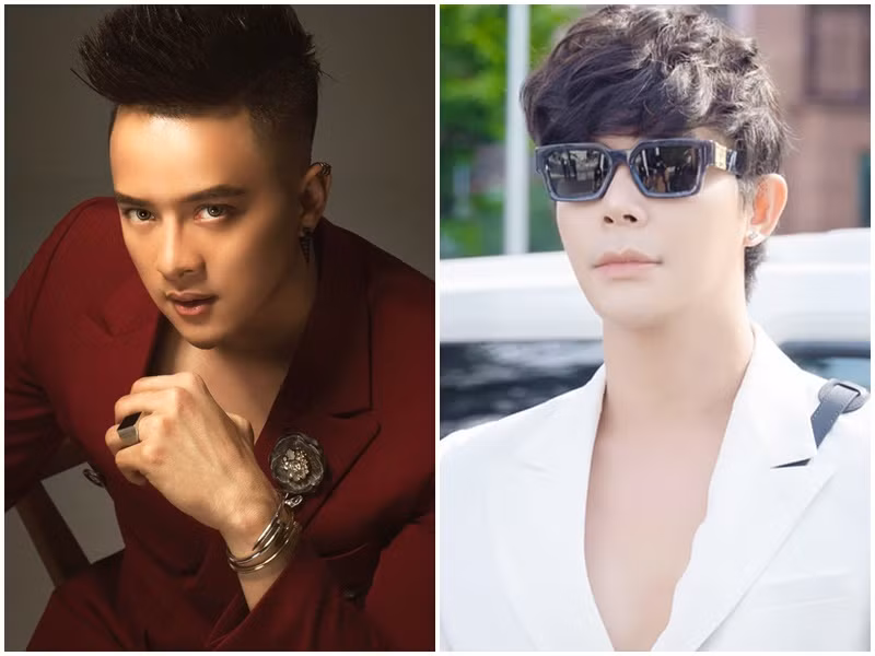 Năm 2021, Nathan Lee khoe mua độc quyền ca khúc “Giấc mơ tuyết trắng” từ nhạc sĩ Quốc Bảo. Bài hát vốn là bản hit của Thủy Tiên. Mới đây, Thủy Tiên gây tranh cãi vì thể hiện “Giấc mơ tuyết trắng” tại một đêm nhạc phòng trà. Giữa ồn ào, Thủy Tiên cho biết, cô đã nhắn tin xin phép nhạc sĩ Quốc Bảo và nhận được sự đồng ý. Phía Nathan Lee cho biết, anh mua độc quyền “Giấc mơ tuyết trắng” trong 3 năm. Theo nam ca sĩ, phía Thủy Tiên đã liên hệ để xin lỗi. Ngoài Thủy Tiên, trong năm 2021, Cao Thái Sơn (trái) cũng bị Nathan Lee mua bản hit. Ảnh: FBNV