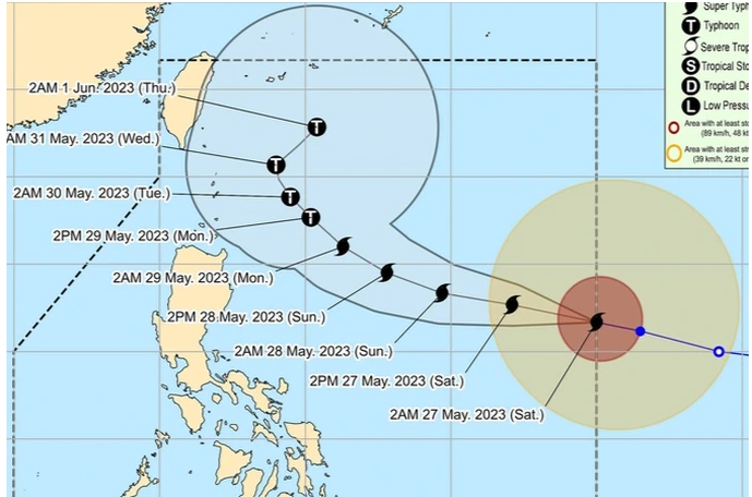 Sieu bao Mawar lieu co di vao Bien Dong?-Hinh-2