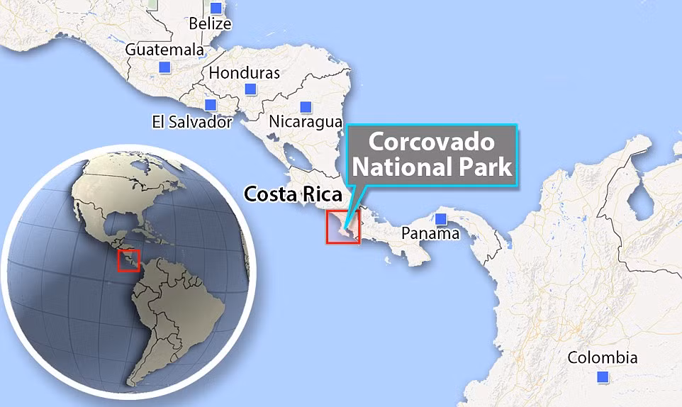 Phía tây nam của Costa Rica là nơi diễn ra cảnh tượng hãi hùng này.