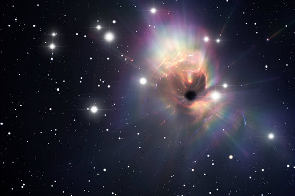 Nếu một sự đảo ngược từ trường xảy ra, khiến cực Bắc trở thành cực Nam và ngược lại, ánh sáng có thể nhìn thấy và tia cực tím sẽ tăng về phía trung tâm của thiên hà do nóng lên, vì hào quang bắt đầu nhỏ đi và đĩa bồi tụ trở nên nhỏ hơn ở trung tâm.