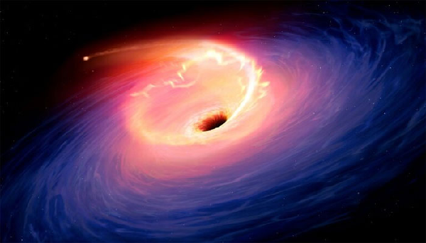 Khi các hố đen nuốt chửng vật chất xung quanh, chúng đôi khi phát ra các vụ nổ X-quang. Những vụ nổ này dội âm thanh lên các vật thể bao quanh hố đen và tiếng vọng của chúng bay xa xuyên qua vũ trụ.