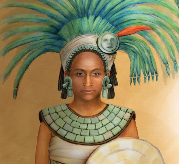 Bên trên ngực của nữ hoàng còn có một tấm yếm tinh xảo bằng ngọc bích và ngọc mắt mèo, đầu đội vương miệng ngọc bích. Người phụ nữ được phủ một lớp bột chu sa đỏ, nên nàng được gọi là "Nữ Hoàng Đỏ", mất vào năm 600-700 sau Công Nguyên.