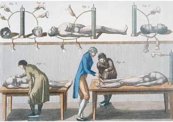 Sau khi cắm 2 đầu cực của pin vào đầu của Foster, thì bất ngờ hai hàm răng của xác chết bắt đầu rung lên, cơ má của hắn co lại và hai mắt mở ra. Cảm giác có vẻ như tên Foster này quả thật đã sống lại. Tuy nhiên đây chỉ là phản ứng khi bị kích thích bởi điện.