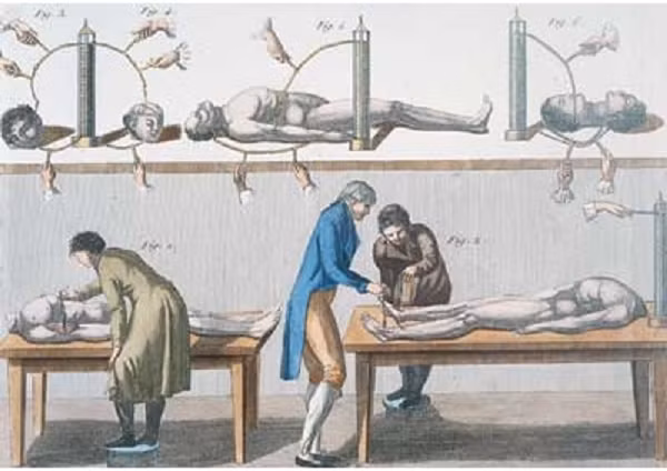 Sau khi cắm 2 đầu cực của pin vào đầu của Foster, thì bất ngờ hai hàm răng của xác chết bắt đầu rung lên, cơ má của hắn co lại và hai mắt mở ra. Cảm giác có vẻ như tên Foster này quả thật đã sống lại. Tuy nhiên đây chỉ là phản ứng khi bị kích thích bởi điện.