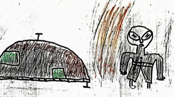 Thật lạ tất cả các bức tranh đều cùng mô tả một người đàn ông với đôi mắt khổng lồ, có hình dáng như quả bóng, cùng chiếc cổ khẳng khiu, làn da nhợt nhạt, mái tóc dài màu đen trong bộ trang phục cũng màu đen.