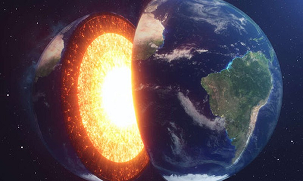 Cấu tạo bên trong của Trái đất, Trái đất được chia ra làm 3 lớp: Lớp vỏ, Lớp trung gian và Lớp nhân (lõi).