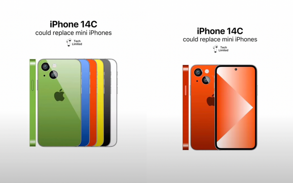 Theo những hình ảnh rò rỉ, iPhone 14C sẽ có 6 tuỳ chọn màu sắc bao gồm xanh lá, xanh dương, đỏ, vàng, đen và trắng. Máy vẫn giữ thiết kế cạnh viền vuông cùng cụm camera chéo, màn hình sẽ là đục lỗ thay vì "tai thỏ".