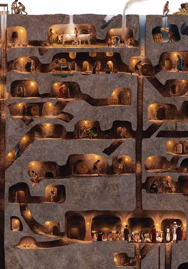 Hiện năm ra đời của thành phố ngầm bí ẩn này và người đã xây dựng nó vẫn chưa được xác định chắc chắn. Tuy nhiên, dựa trên những dữ liệu thu thập được, các nhà nghiên cứu đã đưa ra giả thuyết Derinkuyu được xây dựng vào năm 780-1180 trước Công nguyên bởi người Phrygian.