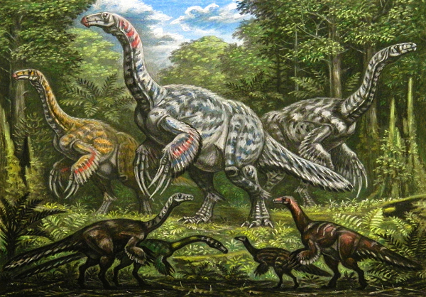 Chúng có chân to khỏe, móng vuốt sắc và đặc biệt là bộ lông sặc sỡ đi lang thang dọc bờ biển cổ đại.