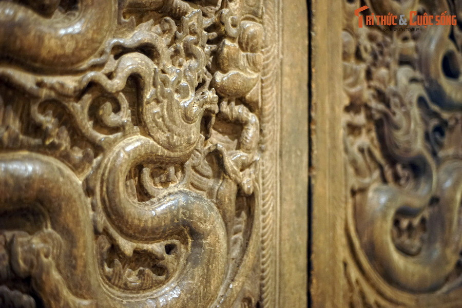 Từ năm 2016-2019, các chuyên gia Nhật Bản đã hỗ trợ Bảo tàng Lịch sử Quốc gia bảo quản, tu sửa, phục chế hai cánh cửa quý giá của chùa Phổ Minh để hiện vật lấy lại vẻ đẹp gần với thuở ban đầu.