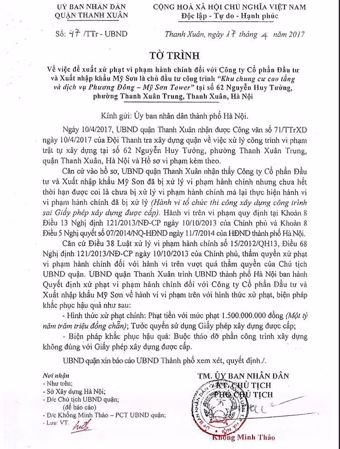 Soi sai pham chong chat tai du an My Son Tower