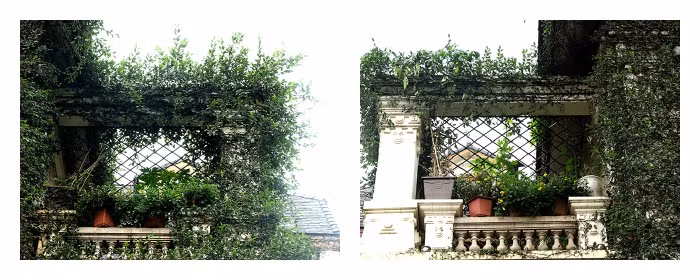 Hai ban công không có nhiều sự khác biệt và được thiết kế đối xứng nhau.