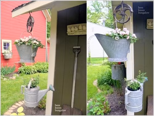 Thiết kế theo ý tưởng của một khung ròng rọc. Ý tưởng ròng rọc này phù hợp với phần sân vườn ngoài trời của căn hộ.