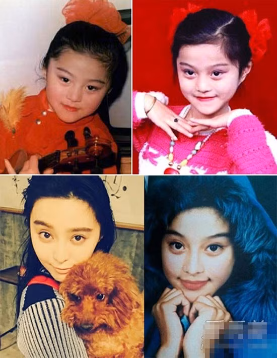 Phạm Băng Băng thời bé với đôi mắt sắc, môi nhỏ xinh và mũi cao. Với vẻ ngoài như mộng, 16 tuổi, Phạm Băng Băng đã nổi tiếng.
