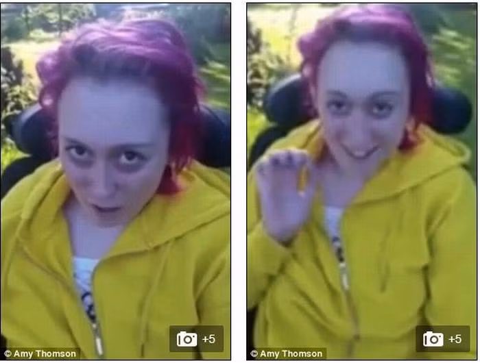 Amy Thomson (16 tuổi) sống tại Glasgow, Anh Quốc vừa cho đăng tải một đoạn video ghi lại hình ảnh cô đang phải ngồi trên xe lăn, tay chân không cử động và giọng nói khó khăn. Gia đình Amy cho biết cô bị như vậy là do uống thuốc lắc.