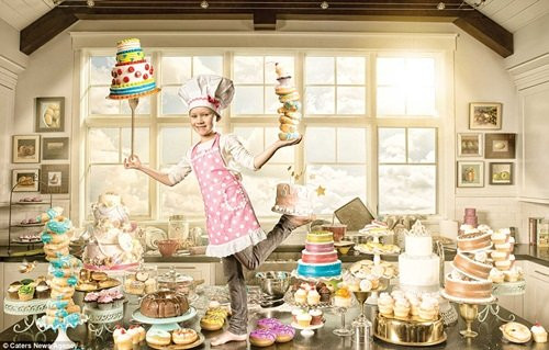 Ellie với ước mơ làm đầu bếp thượng hạng. Cô bé bị ung thư hiếm gặp đã khỏe mạnh hơn rất nhiều sau khi chụp những hình ảnh này.