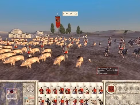 Voi thường rất sợ tiếng kêu của lợn. Lợi dụng điểm này, những nhà cầm quân thời cổ đại thường bỏ đói những chú heo và đem chúng ra để thả về phía đàn voi của phía kẻ thù.