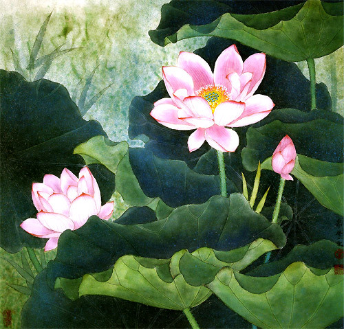 Tranh vẽ hoa sen lý tưởng có thể treo ở phòng làm việc hay phòng khách giúp tâm hồn thư thái hơn. Treo tranh này còn giúp điều hòa khí vượng, căn nhà thêm không khí tươi mát.