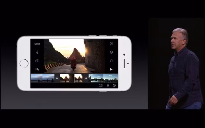 Phần mềm iMovie cũng được tích hợp để chỉnh sửa các đoạn phim 4K ngay trên chiếc iPhone của người dùng.